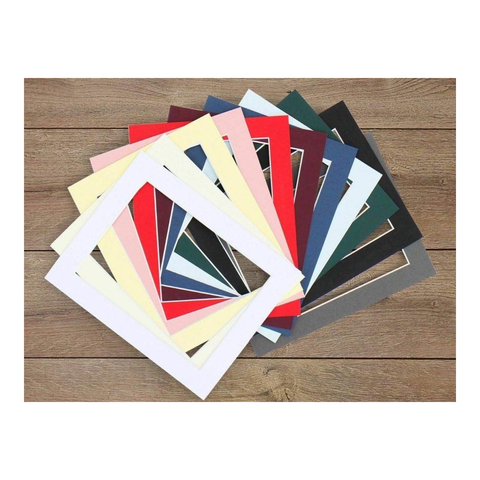 Frame Company Pack of 10 Black V-Groove Mounts 12x10 for 8x6 inch *Choice of Colours*
