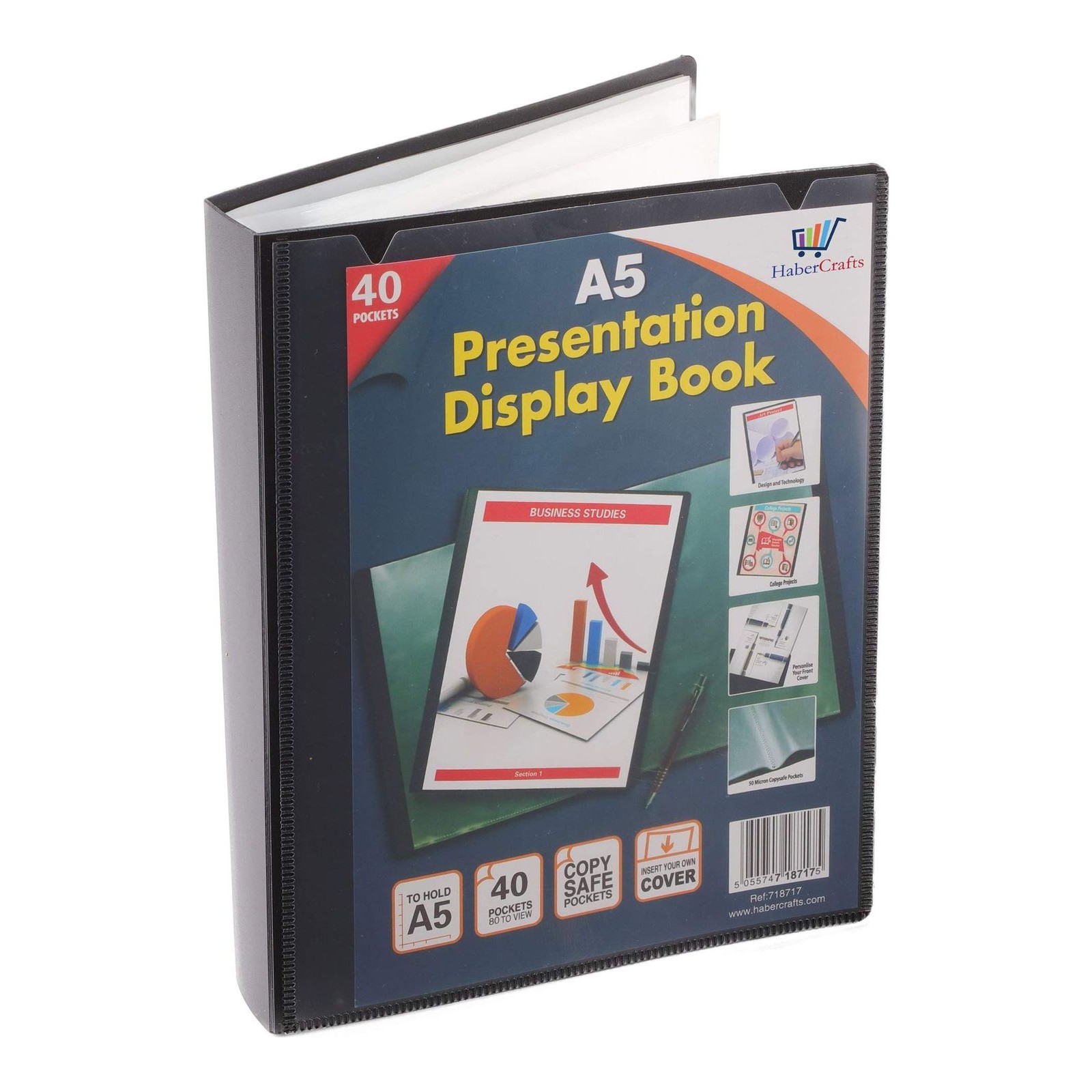 A5 Display Book Certificate Folder 40 Pocket Display Folders with Plastic Pockets Presentation Folder with Plastic Sleeves Polly Pocket Folder File (A5 Size - 40 Pockets - 80 Views - 6 Display Books)