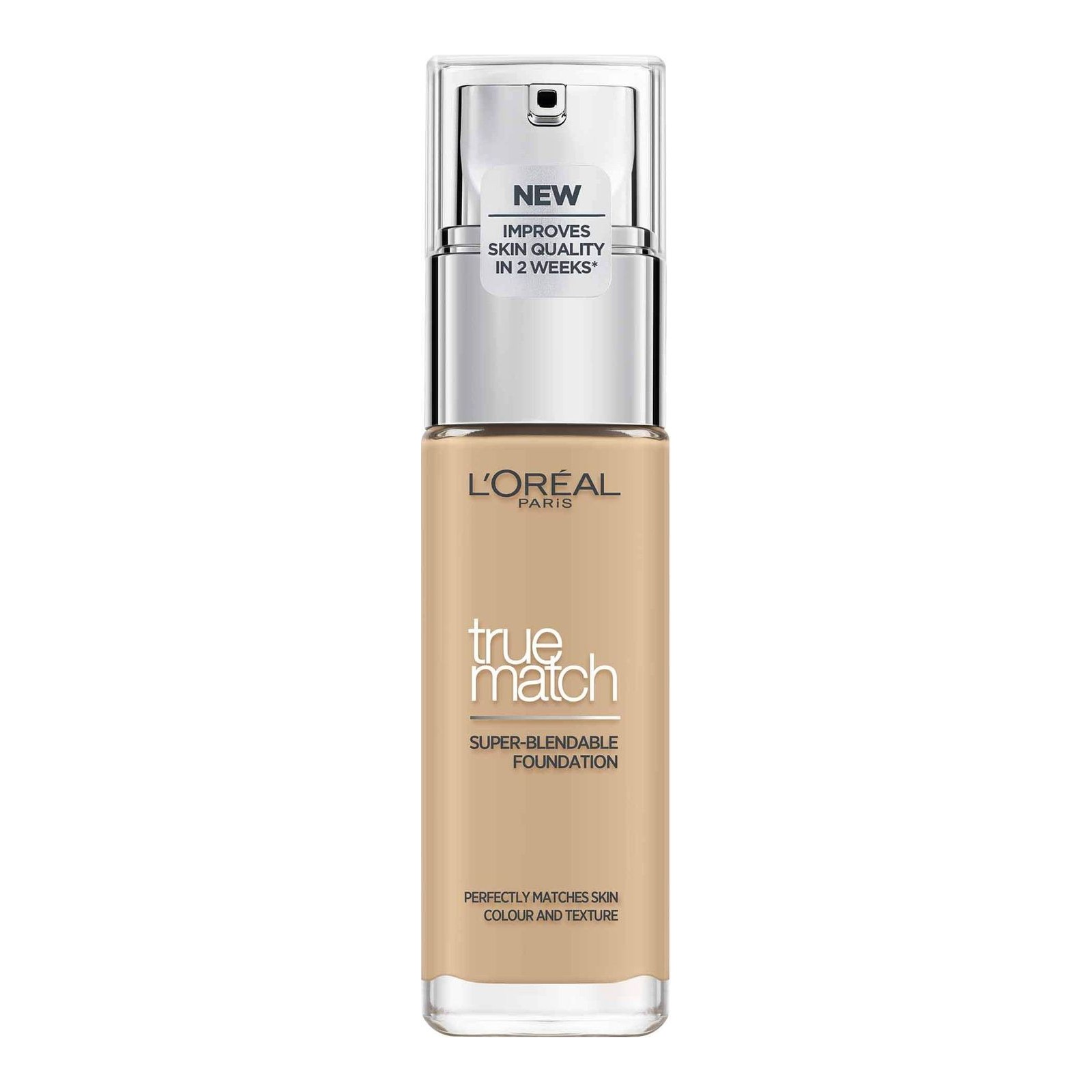 Oréal Paris Make-up, Liquid Foundation with Hyaluronic and Aloe Vera, Perfect Match Make-Up, No. 3.N Creamy Beige, 30 ml