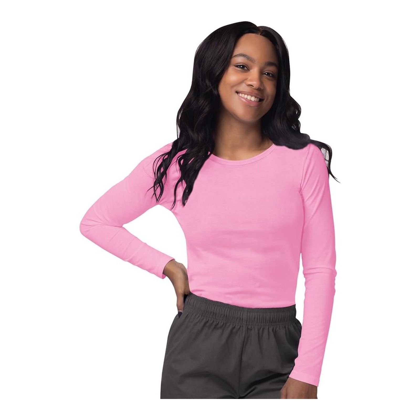 Sivvan Scrubs for Women - Long Sleeve Comfort Underscrub Tee - S8500 - Sherbet - 2X
