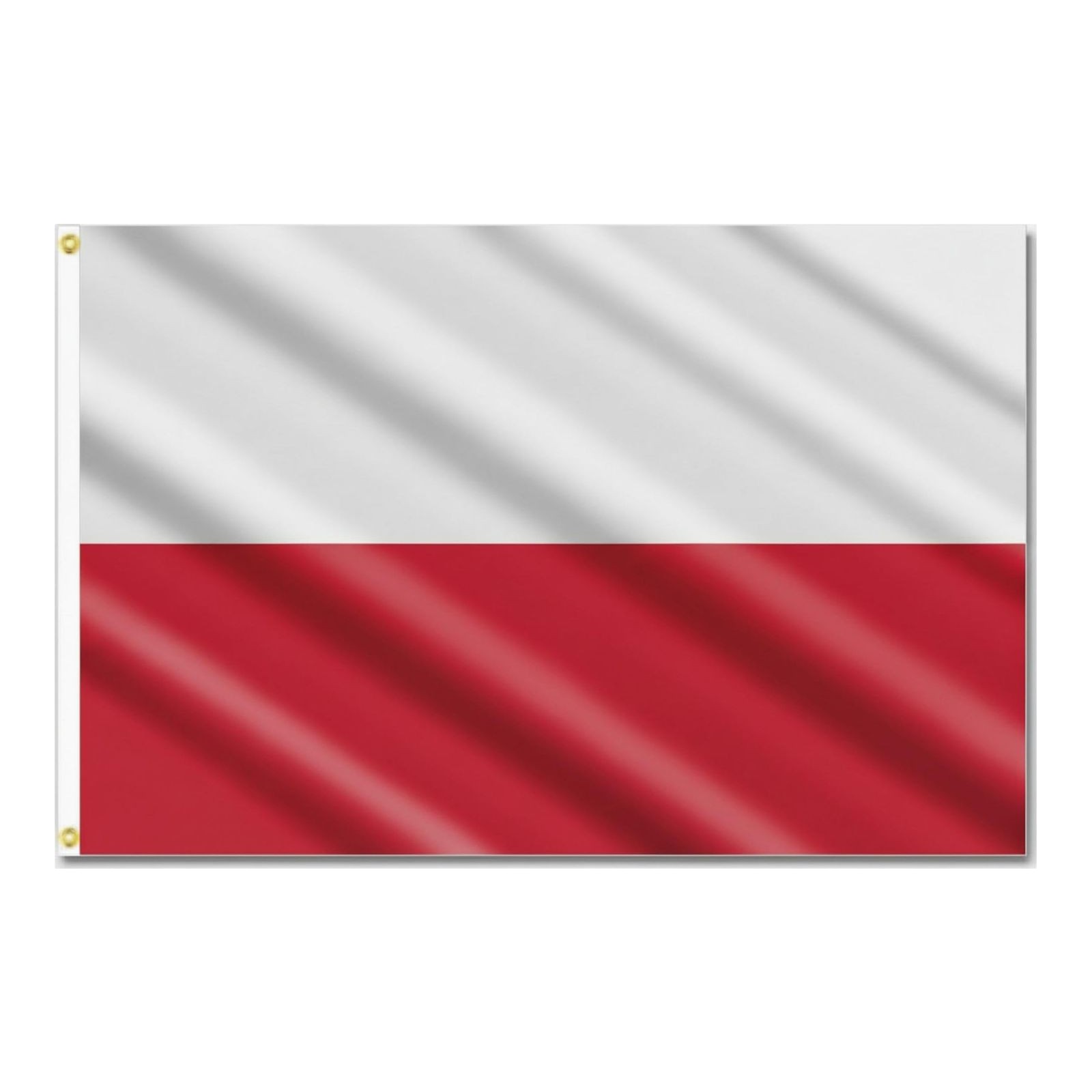 Poland Flag 5ft x 3ft with Brass Eyelets – Polyester Polish Flag Banner for Football Matches, National Celebrations, Home & Garden Display