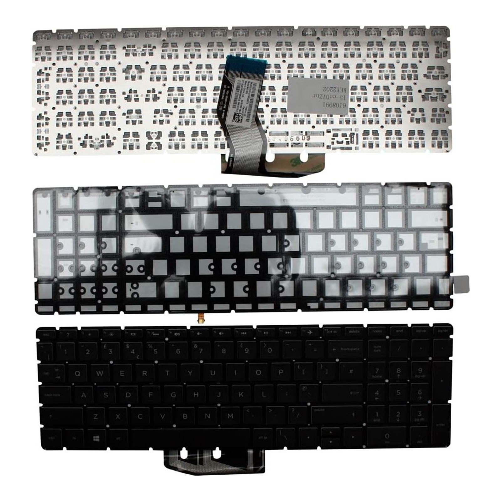 Power4Laptops UK Layout Backlit Black Replacement Laptop Keyboard Compatible With HP Pavilion 15-cd002ur