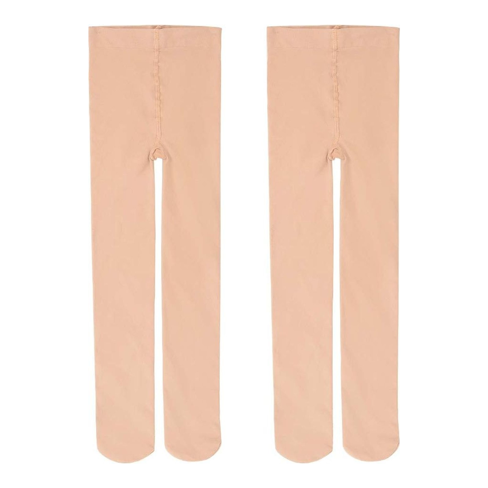 Bezioner Footed Ballet Dance Tights for Kids Girls Women (2 pairs Tan, S (Age 5-8))