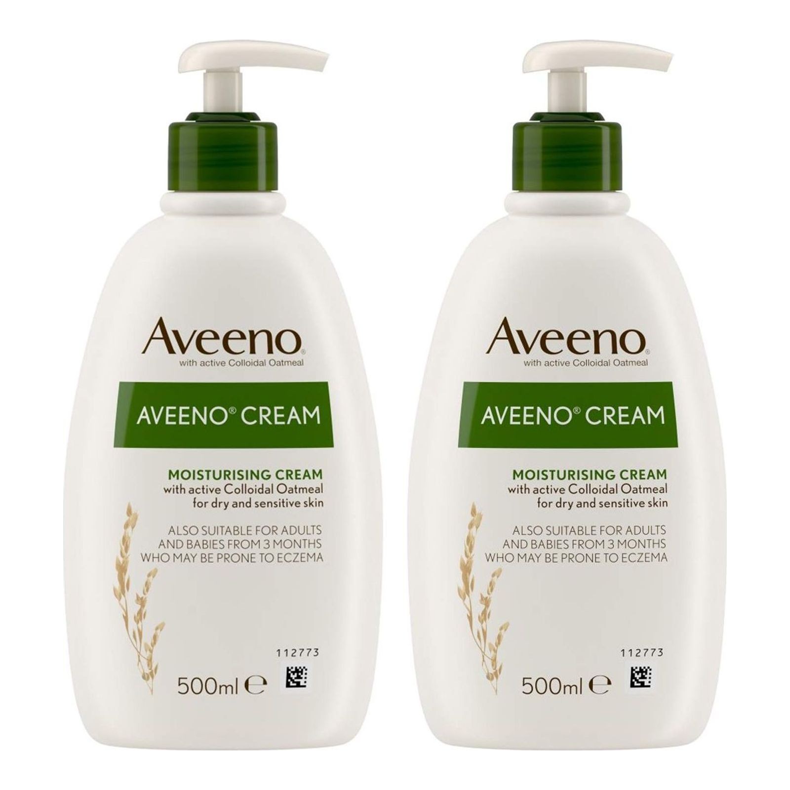 Moisturising Cream 500ml - 2 Pack