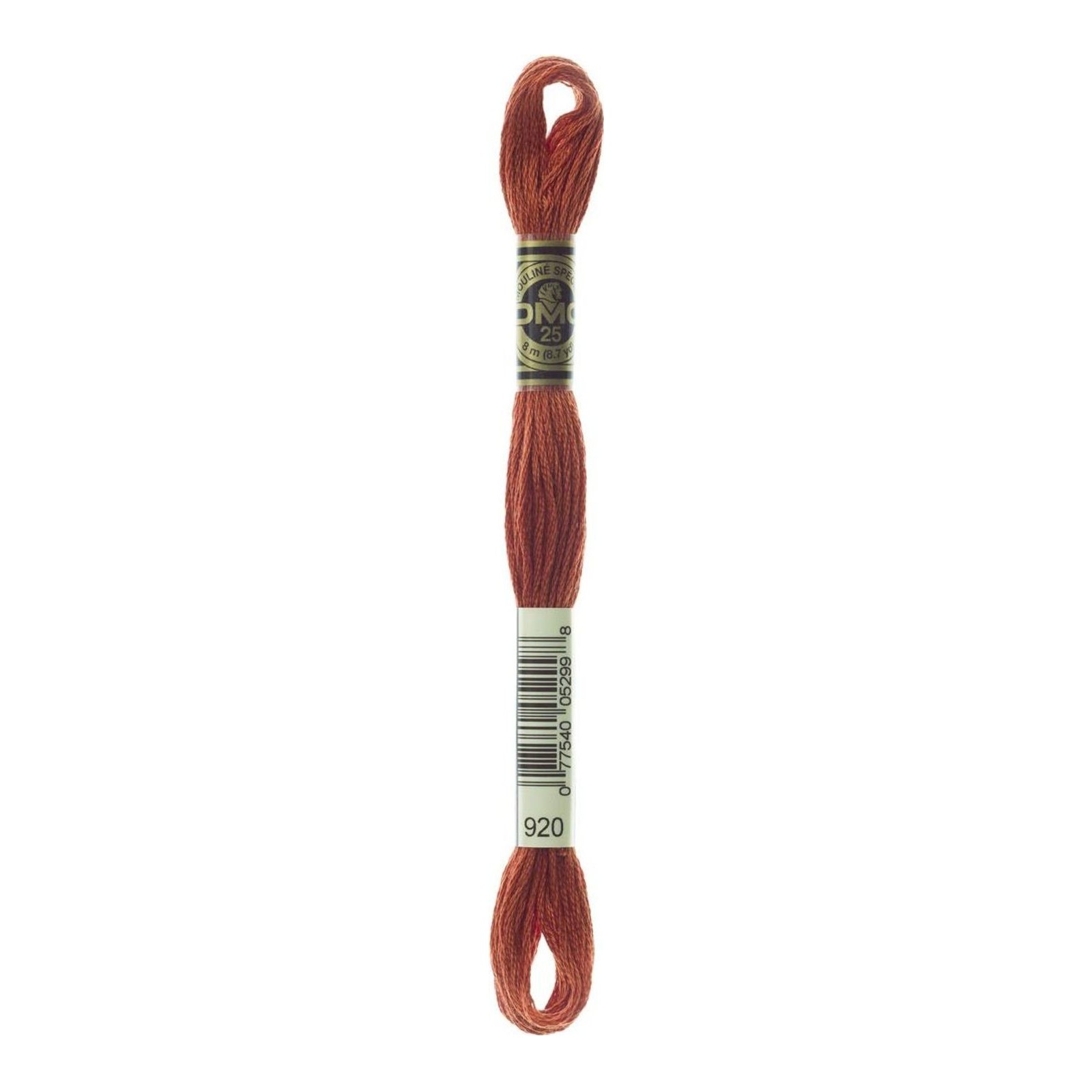 DMC Embroidery Floss Mouline Stranded Cotton Thread for Hand Embroidery and Sewing - Colour No: 920-6 x 8m Skeins