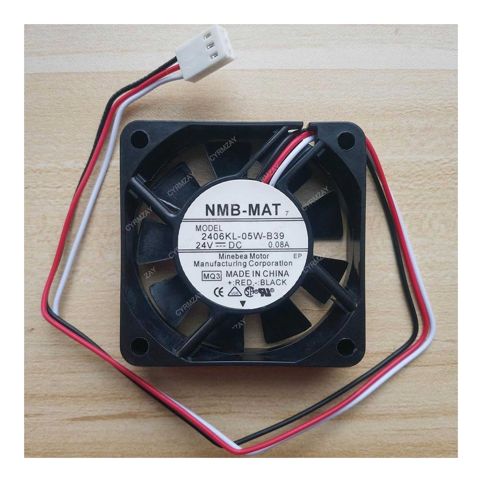 CYRMZAY Compatible for NMB 2406KL-05W-B39 6015 6CM 24V 0.08A Cooling Fan