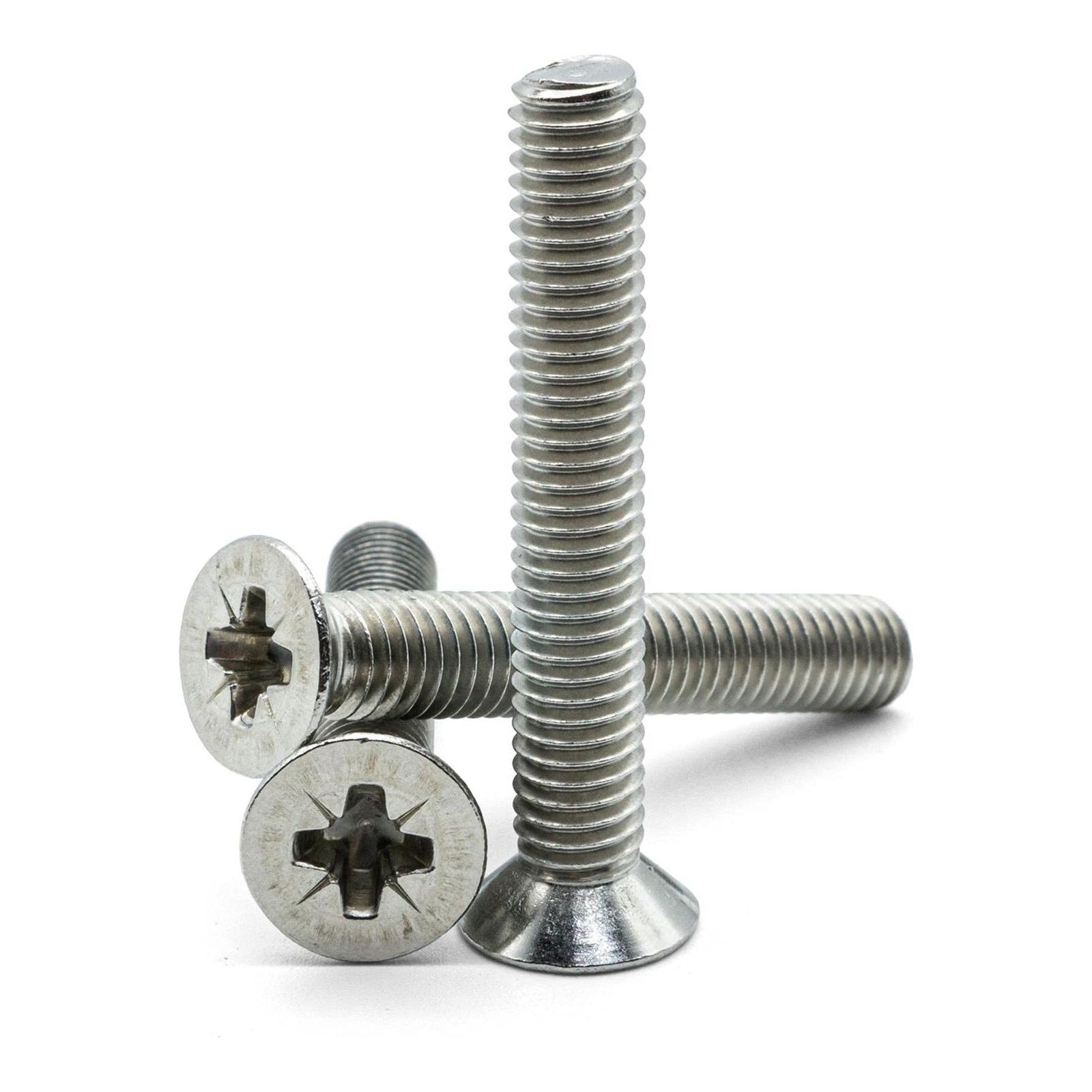 Hippo Hardware M5 (5mm X 8mm) Pozi Countersunk Machine Screws Pozidrive CSK Bolts A2 Stainless Steel (Pack of 100)