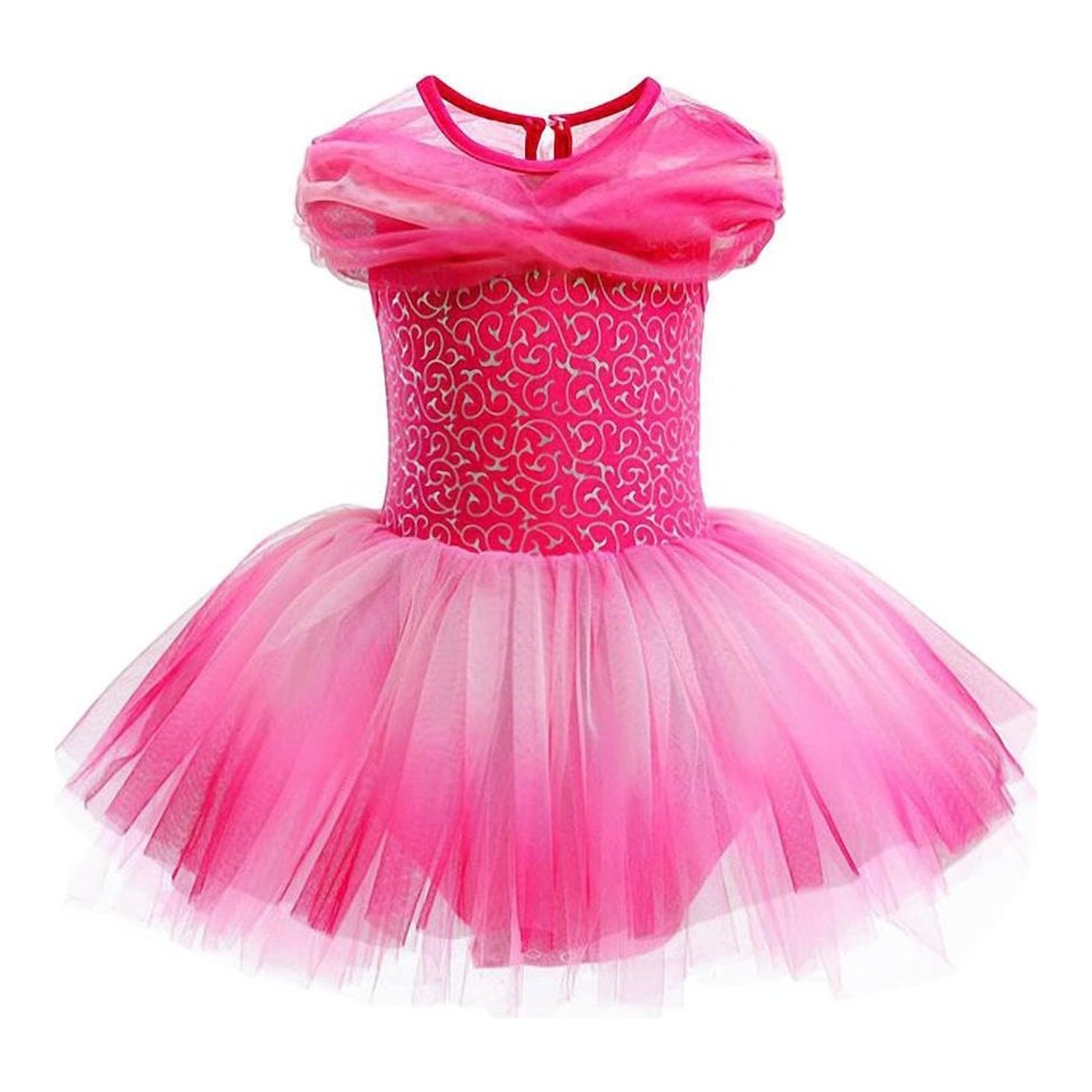 Lito Angels Princess Dream Princess Ballerina Costume Ballet Leotard with Tutu Dress for Kids Girls, Fancy Dance Wear Age 5-6 Years, Hot Pink (Tag Number 120)