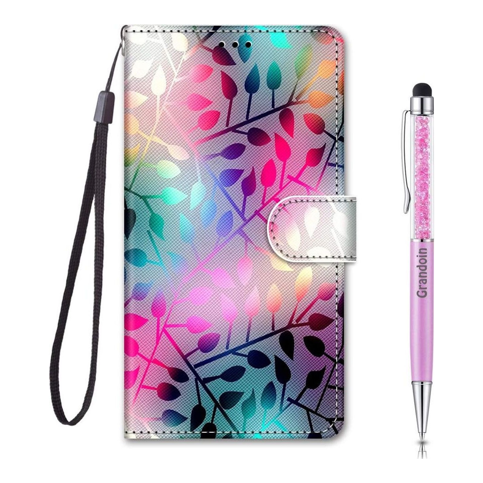 Grandoin Compatible with Samsung M23 5G Case, Galaxy M23 5G Case, PU Leather Flip Cover Wallet Case with Magnetic Stand Card Holder Protective Cases Cover for Samsung Galaxy M23 5G (Color)