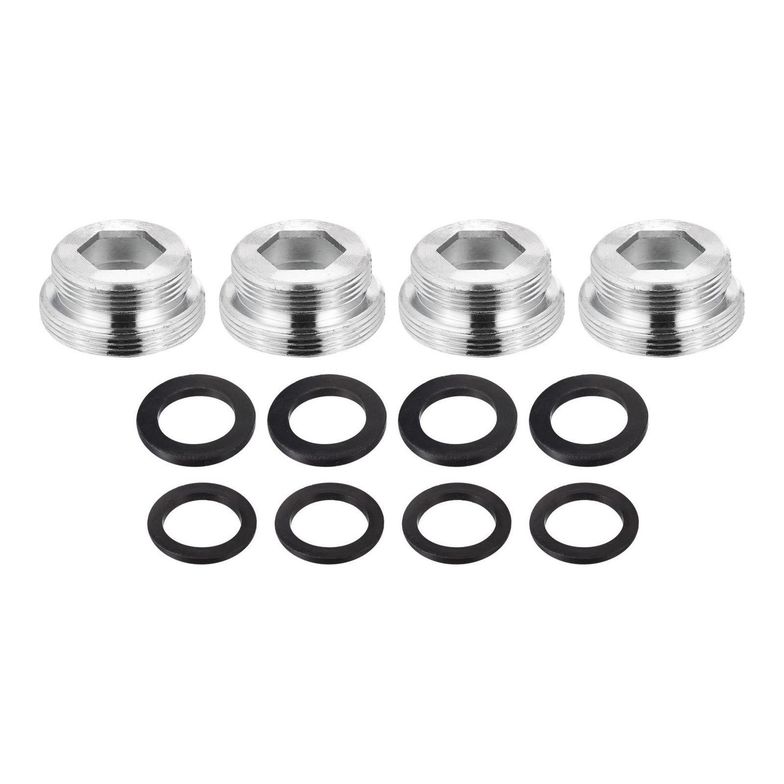 sourcing map Faucet Adapter, 4pcs 26mmx6mm Male Thread to 22mmx5mm Male Thread Brass Tap Aerator Connector for Kitchen Bathroom Sink