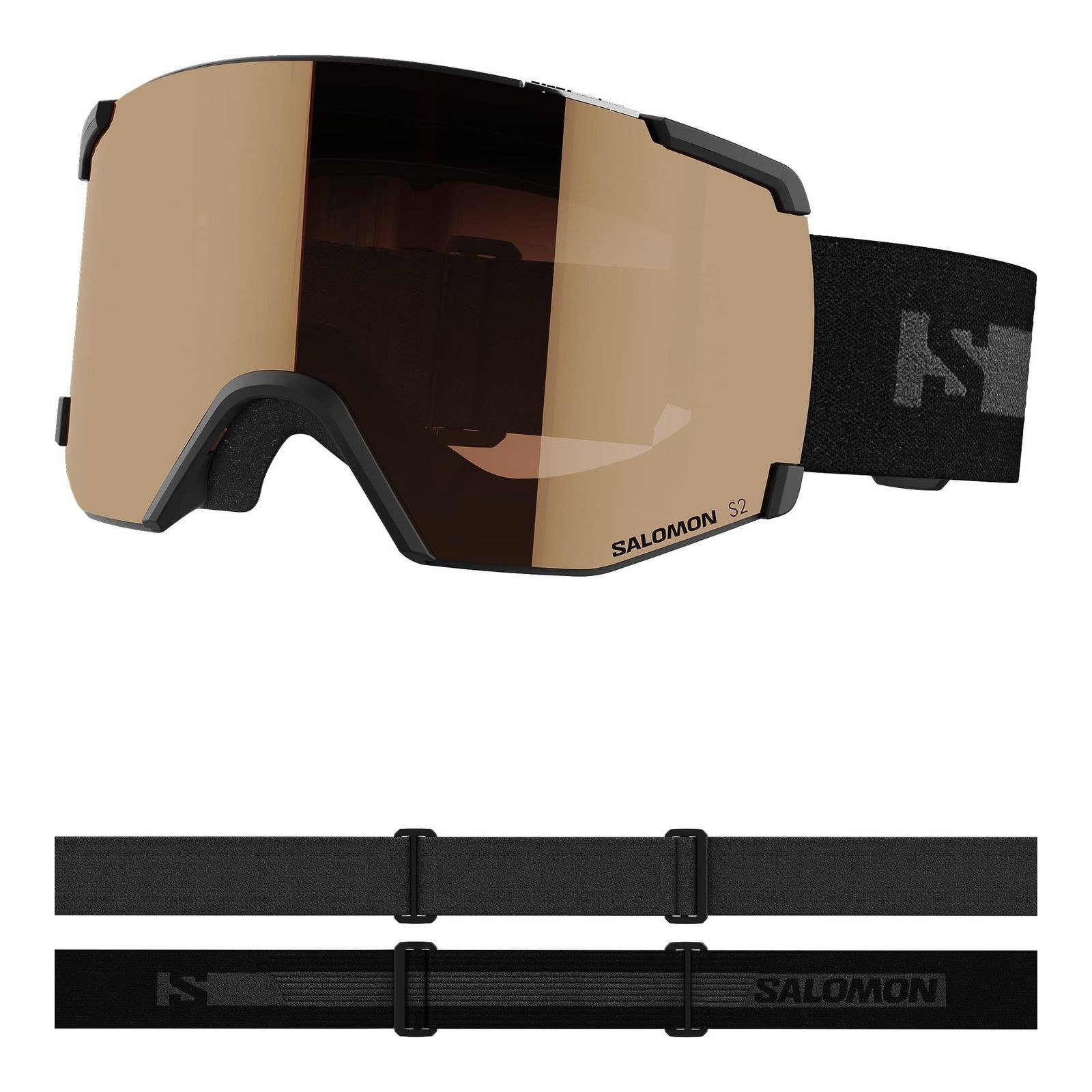 Salomon S/view Access Unisex Goggles Ski Snowboarding, Extended field of vision, Eye fatigue & glare reduction, and No more fogging, Black, One Size