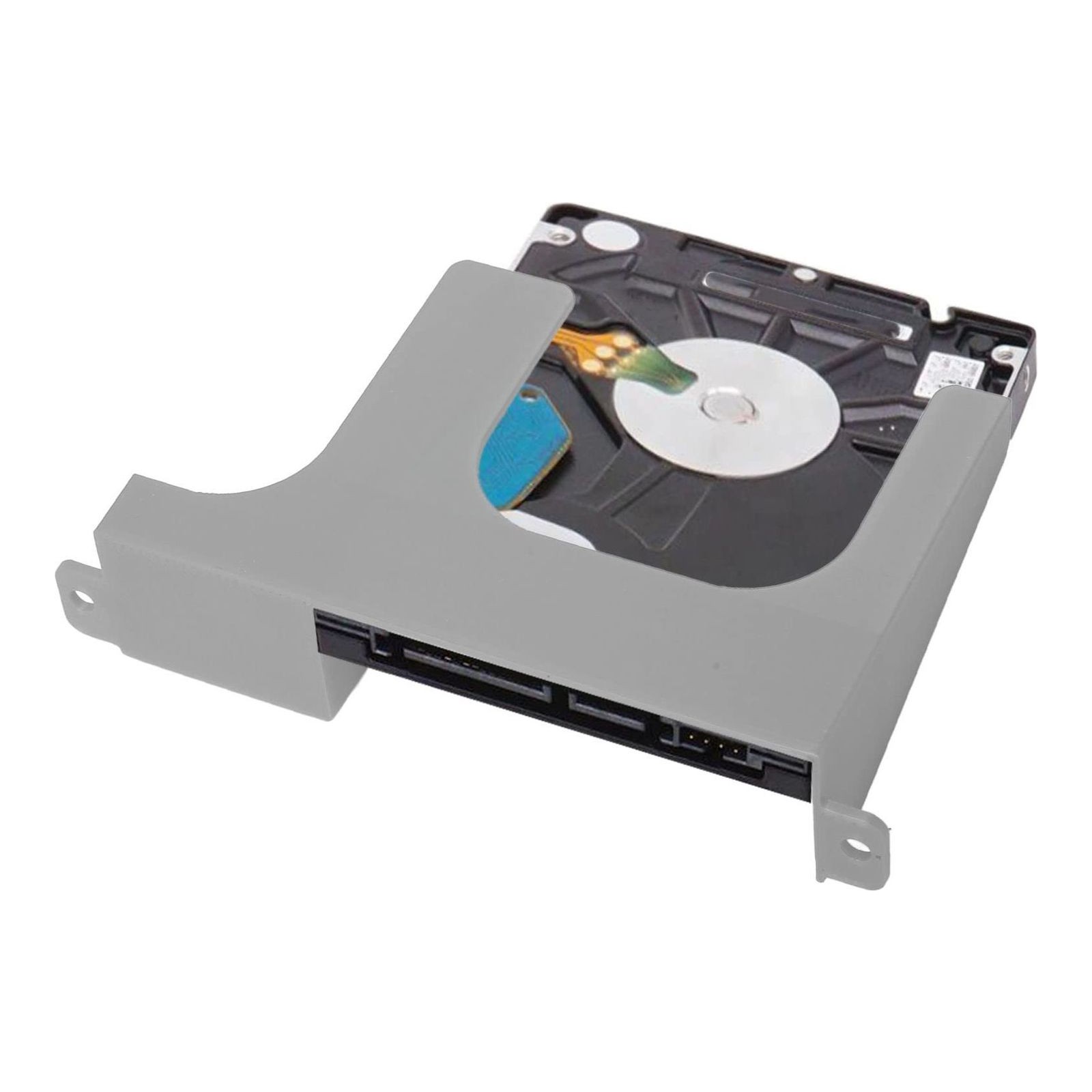 2.5 SSD Hard Drive Tray Adapter Bracket for SCPH 30000 50000 Game Console, Hard Drive Bracket SAS SATA Caddy for SCPH 30000 SCPH 50000 (Silver Gray)
