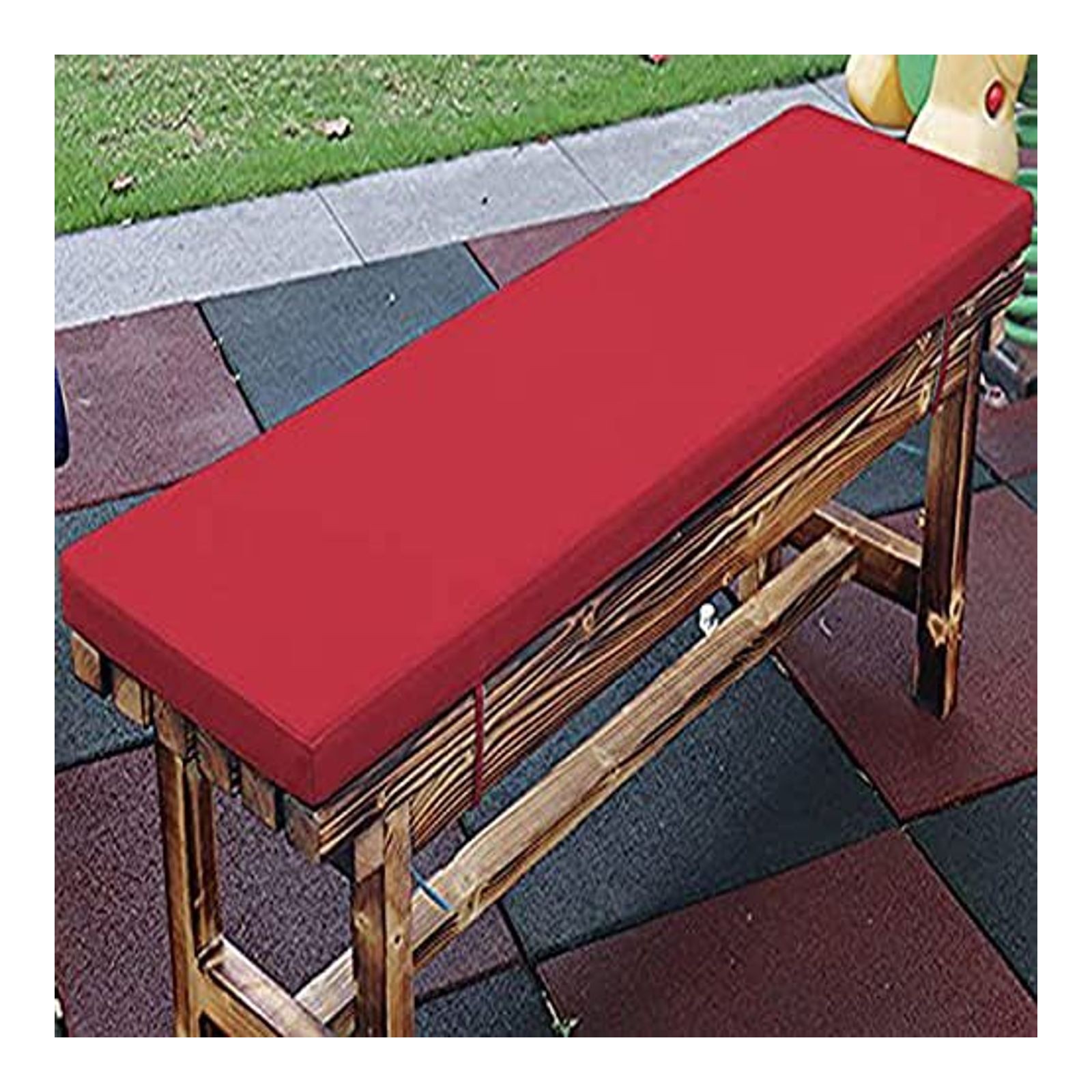 Zoomlie Bench Cushion for Outdoor Furniture Waterproof 100/110/120/140/150cm Long Chair Cushion 5cm Thick Sofa Cushion Pad for Patio Lawn Balcony