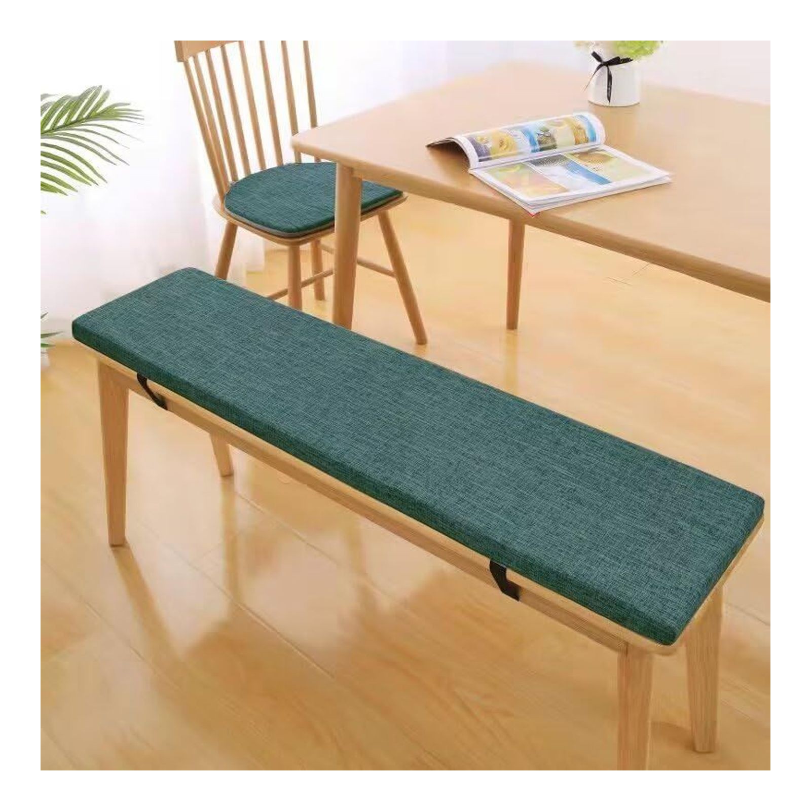 Edumov Seat Cushion, Bench Cushion, Garden Bench Cushion, 35 x 35 x 5 cm, Dark Blue