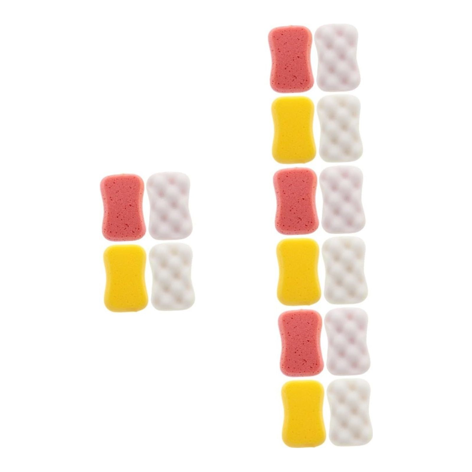 FOMIYES 16pcs Bath Sponge Skin-Friendly Sponges Scrubbers Bathing Tools for Bathroom Home Use Soft Material Shower Bath Random Color