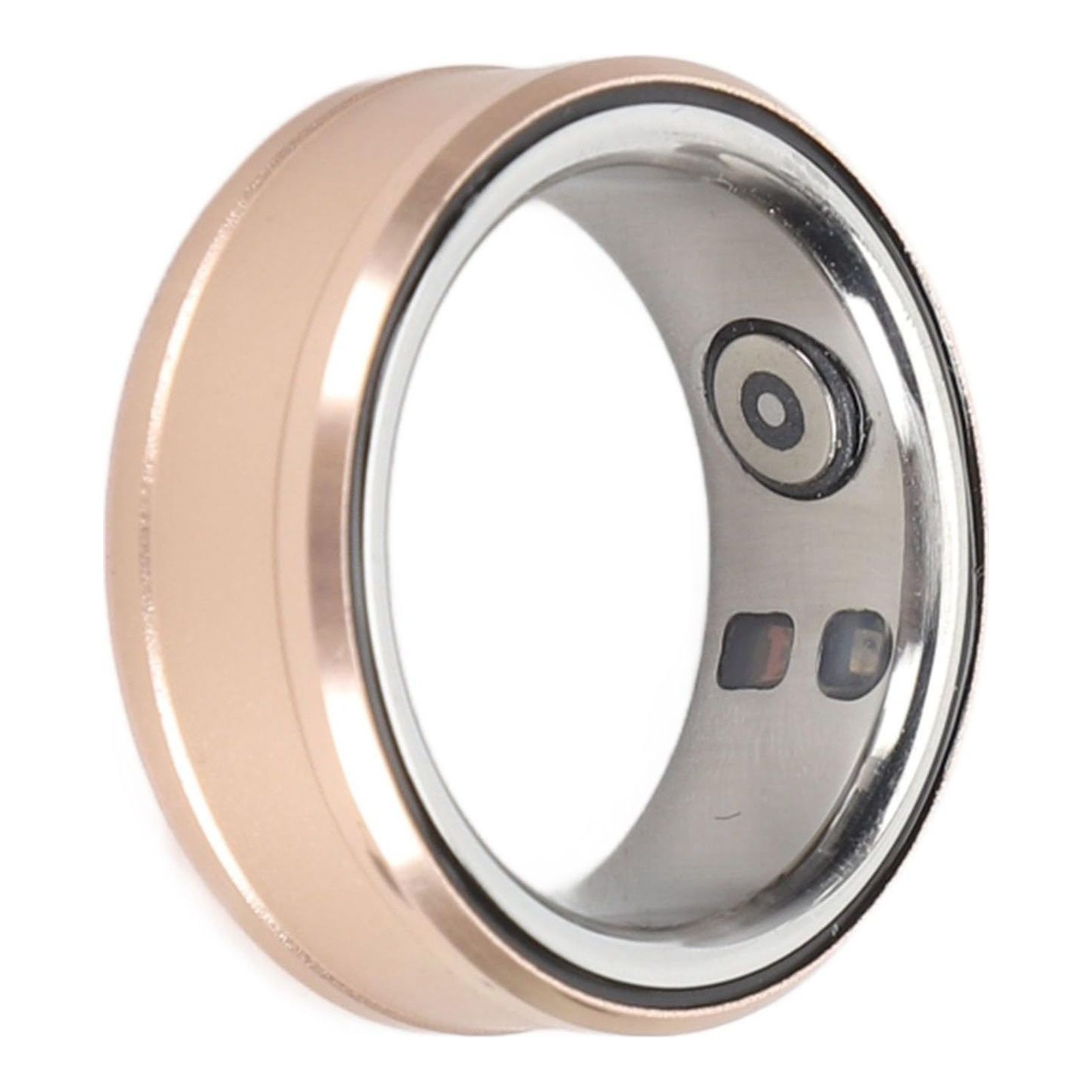 Annadue Smart Ring, IPX8 Waterproof Bluetooth 5.1 Fitness Smart Ring with Sleep, Pedometer, Body Temperature, TikTok Video Scrolling, EBook Page Turning, Music Control, etc. (Gold)