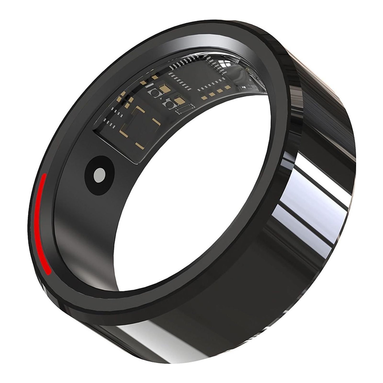 KSGSFSA Smart Ring - Sleep, Movement & Recovery & Exercise Tracking, Period & Pregnancy Insights, Temperature Monitoring, No App Subscription Required(Black,6#)